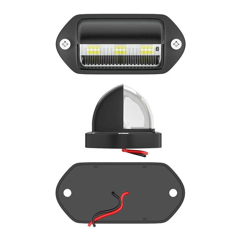 JEDEW 4 PACK License Plate Light, 12V 6-SMD LED License Plate Lamp Taillight for Truck SUV Trailer Van, Step Courtesy Lights, Dome/Cargo Lights - Image 4